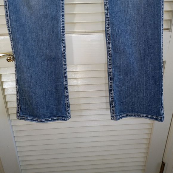 Silver SUKI Flap 17" Jeans Tag Size 29 X 33 (Measures 30 X 33) Pockets Stretch - Picture 3 of 11